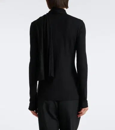 TOTEME Tie-neck jersey cardigan | Thumbnail 3 TOTEME Tie-neck jersey cardigan | Thumbnail 3