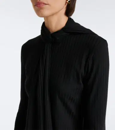TOTEME Tie-neck jersey cardigan | Thumbnail 4 TOTEME Tie-neck jersey cardigan | Thumbnail 4