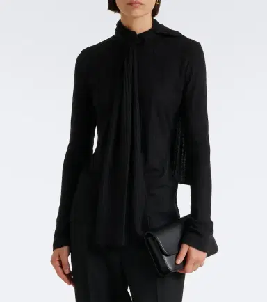 TOTEME Tie-neck jersey cardigan | Thumbnail 5 TOTEME Tie-neck jersey cardigan | Thumbnail 5