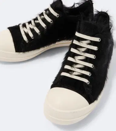 Rick Owens Low Sneaks calf hair sneakers | Thumbnail 4 Rick Owens Low Sneaks calf hair sneakers | Thumbnail 4