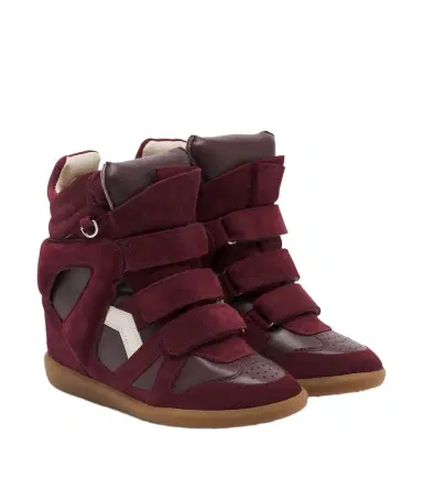 Isabel Marant Bekett leather and suede wedge sneakers | Thumbnail 1 Isabel Marant Bekett leather and suede wedge sneakers | Thumbnail 1