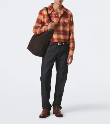 God’s True Cashmere Shadow plaid cashmere shirt with carnelians | Thumbnail 3 God’s True Cashmere Shadow plaid cashmere shirt with carnelians | Thumbnail 3