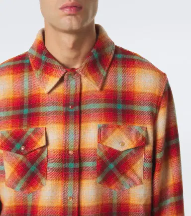 God’s True Cashmere Shadow plaid cashmere shirt with carnelians | Thumbnail 5 God’s True Cashmere Shadow plaid cashmere shirt with carnelians | Thumbnail 5