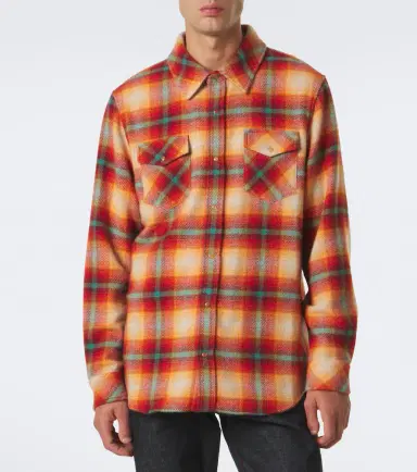 God’s True Cashmere Shadow plaid cashmere shirt with carnelians | Thumbnail 6 God’s True Cashmere Shadow plaid cashmere shirt with carnelians | Thumbnail 6