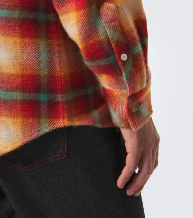 God’s True Cashmere Shadow plaid cashmere shirt with carnelians | Thumbnail 7 God’s True Cashmere Shadow plaid cashmere shirt with carnelians | Thumbnail 7