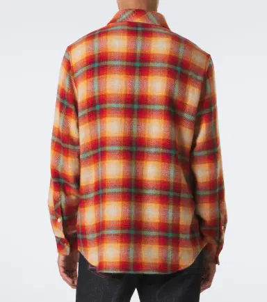 God’s True Cashmere Shadow plaid cashmere shirt with carnelians | Thumbnail 8 God’s True Cashmere Shadow plaid cashmere shirt with carnelians | Thumbnail 8