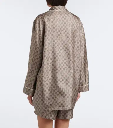 Gucci GG silk twill shirt | Thumbnail 5 Gucci GG silk twill shirt | Thumbnail 5