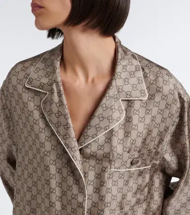Gucci GG silk twill shirt | Thumbnail 6 Gucci GG silk twill shirt | Thumbnail 6