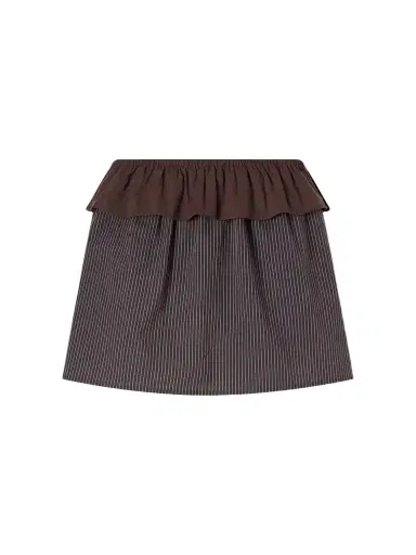 Deiji Studios Flounce Striped-organic Cotton Mini Skirt | Thumbnail 1 Deiji Studios Flounce Striped-organic Cotton Mini Skirt | Thumbnail 1