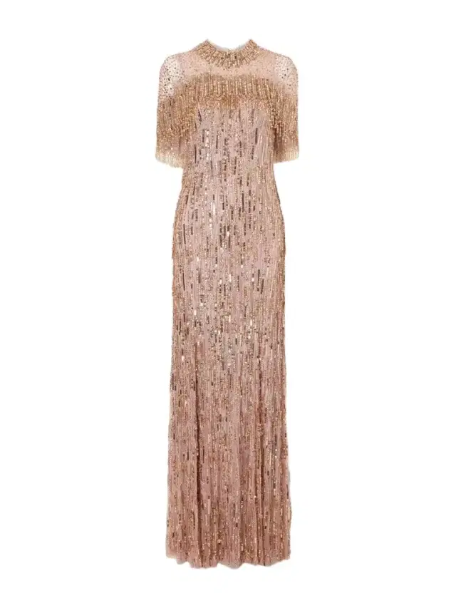 Leia Cape-detailed Sequin-embellished Gown Leia Cape-detailed Sequin-embellished Gown