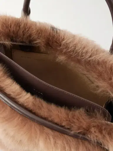 Loewe Amazona 180 Medium Shearling-trimmed Leather Shoulder Bag | Thumbnail 5 Loewe Amazona 180 Medium Shearling-trimmed Leather Shoulder Bag | Thumbnail 5