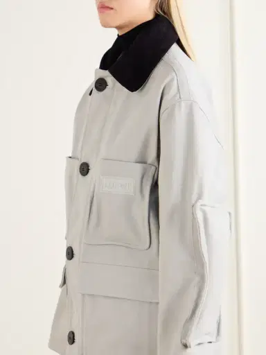Loewe Leather-trimmed Cotton Jacket | Thumbnail 5 Loewe Leather-trimmed Cotton Jacket | Thumbnail 5