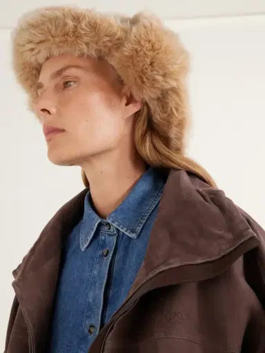 Loewe Loop Shearling Trapper Hat | Thumbnail 2 Loewe Loop Shearling Trapper Hat | Thumbnail 2