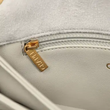 Chanel Chanel Medium Flap Bag Grey Shearling Antique Gold Hardware | Thumbnail 13 Chanel Chanel Medium Flap Bag Grey Shearling Antique Gold Hardware | Thumbnail 13
