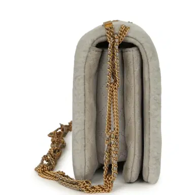 Chanel Chanel Medium Flap Bag Grey Shearling Antique Gold Hardware | Thumbnail 3 Chanel Chanel Medium Flap Bag Grey Shearling Antique Gold Hardware | Thumbnail 3