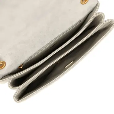 Chanel Chanel Medium Flap Bag Grey Shearling Antique Gold Hardware | Thumbnail 10 Chanel Chanel Medium Flap Bag Grey Shearling Antique Gold Hardware | Thumbnail 10
