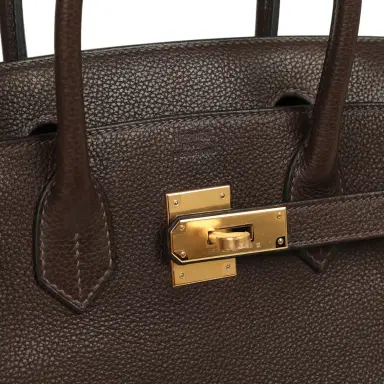 HERMÈS Hermes Birkin 30 Ebene Barenia Faubourg Gold Hardware | Thumbnail 7 HERMÈS Hermes Birkin 30 Ebene Barenia Faubourg Gold Hardware | Thumbnail 7