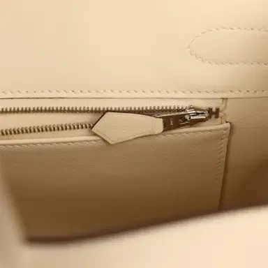HERMÈS Hermes Birkin 30 Nata Swift and Jaune Poussin Toile H Canvas Palladium Hardware | Thumbnail 9 HERMÈS Hermes Birkin 30 Nata Swift and Jaune Poussin Toile H Canvas Palladium Hardware | Thumbnail 9