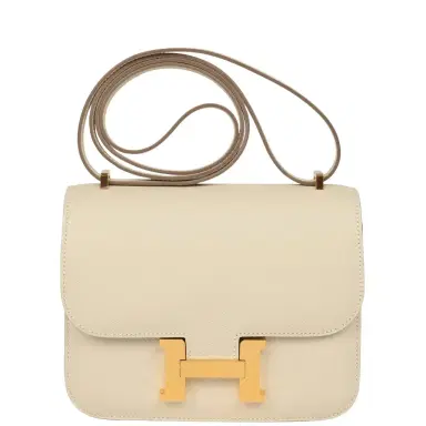 HERMÈS Hermes Constance 18 Craie Epsom Gold Hardware | Thumbnail 1 HERMÈS Hermes Constance 18 Craie Epsom Gold Hardware | Thumbnail 1