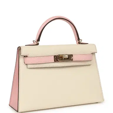 HERMÈS Hermes Special Order (HSS) Kelly Sellier 20 Craie, Rose Sakura Chevre Mysore Permabrass Hardware | Thumbnail 2 HERMÈS Hermes Special Order (HSS) Kelly Sellier 20 Craie, Rose Sakura Chevre Mysore Permabrass Hardware | Thumbnail 2