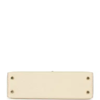 HERMÈS Hermes Special Order (HSS) Kelly Sellier 20 Craie, Rose Sakura Chevre Mysore Permabrass Hardware | Thumbnail 6 HERMÈS Hermes Special Order (HSS) Kelly Sellier 20 Craie, Rose Sakura Chevre Mysore Permabrass Hardware | Thumbnail 6