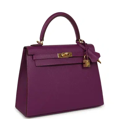 HERMÈS Pre-owned Hermes Kelly Sellier 25 Anemone Epsom Gold Hardware | Thumbnail 2 HERMÈS Pre-owned Hermes Kelly Sellier 25 Anemone Epsom Gold Hardware | Thumbnail 2