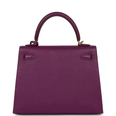 HERMÈS Pre-owned Hermes Kelly Sellier 25 Anemone Epsom Gold Hardware | Thumbnail 4 HERMÈS Pre-owned Hermes Kelly Sellier 25 Anemone Epsom Gold Hardware | Thumbnail 4