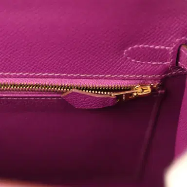 HERMÈS Pre-owned Hermes Kelly Sellier 25 Anemone Epsom Gold Hardware | Thumbnail 9 HERMÈS Pre-owned Hermes Kelly Sellier 25 Anemone Epsom Gold Hardware | Thumbnail 9