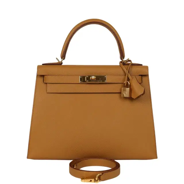 Pre-owned Hermes Kelly Sellier 28 Sesame Epsom Gold Hardware Pre-owned Hermes Kelly Sellier 28 Sesame Epsom Gold Hardware