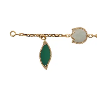 Van Cleef & Arpels Van Cleef & Arpels Lucky Spring Butterfly 5 Motif Bracelet Lapis Lazuli, Mother of Pearl, Green Agate 18K Yellow | Thumbnail 3 Van Cleef & Arpels Van Cleef & Arpels Lucky Spring Butterfly 5 Motif Bracelet Lapis Lazuli, Mother of Pearl, Green Agate 18K Yellow | Thumbnail 3