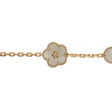 Van Cleef & Arpels Van Cleef & Arpels Lucky Spring Butterfly 5 Motif Bracelet Lapis Lazuli, Mother of Pearl, Green Agate 18K Yellow | Thumbnail 5 Van Cleef & Arpels Van Cleef & Arpels Lucky Spring Butterfly 5 Motif Bracelet Lapis Lazuli, Mother of Pearl, Green Agate 18K Yellow | Thumbnail 5