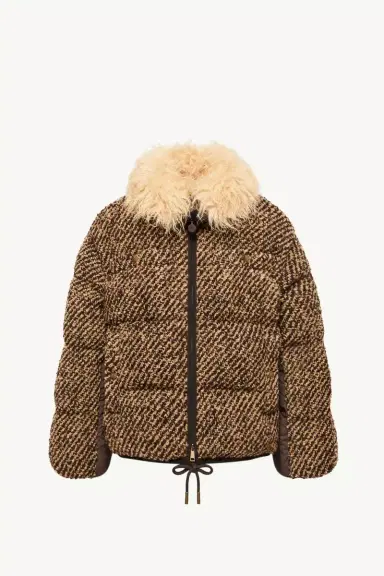 Moncler Dynamique Bouclé Short Down Jacket | Thumbnail 2 Moncler Dynamique Bouclé Short Down Jacket | Thumbnail 2