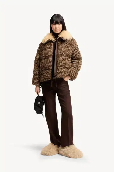 Moncler Dynamique Bouclé Short Down Jacket | Thumbnail 3 Moncler Dynamique Bouclé Short Down Jacket | Thumbnail 3
