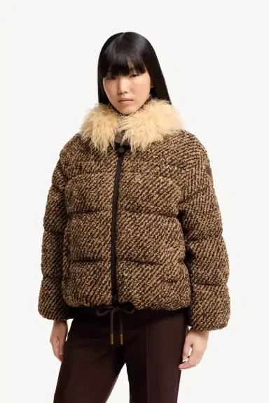 Moncler Dynamique Bouclé Short Down Jacket | Thumbnail 5 Moncler Dynamique Bouclé Short Down Jacket | Thumbnail 5