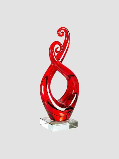 Dale Tiffany Crimson Infinity Glass Sculpture | Thumbnail 2 Dale Tiffany Crimson Infinity Glass Sculpture | Thumbnail 2
