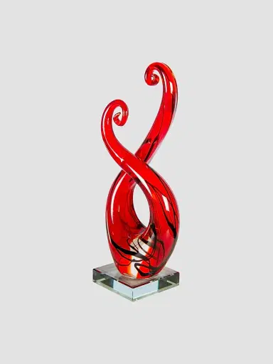 Dale Tiffany Crimson Infinity Glass Sculpture | Thumbnail 3 Dale Tiffany Crimson Infinity Glass Sculpture | Thumbnail 3