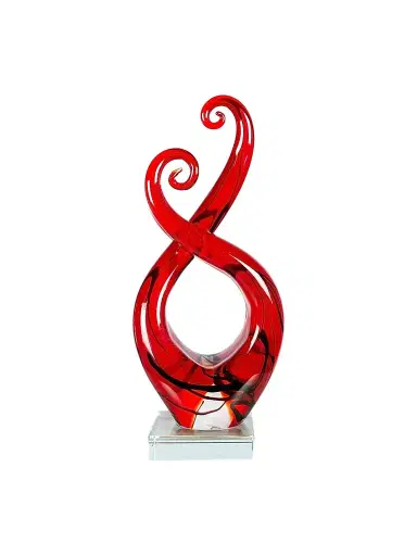 Dale Tiffany Crimson Infinity Glass Sculpture | Thumbnail 1 Dale Tiffany Crimson Infinity Glass Sculpture | Thumbnail 1