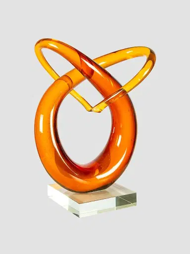 Dale Tiffany Amber Orbit Glass Sculpture | Thumbnail 3 Dale Tiffany Amber Orbit Glass Sculpture | Thumbnail 3