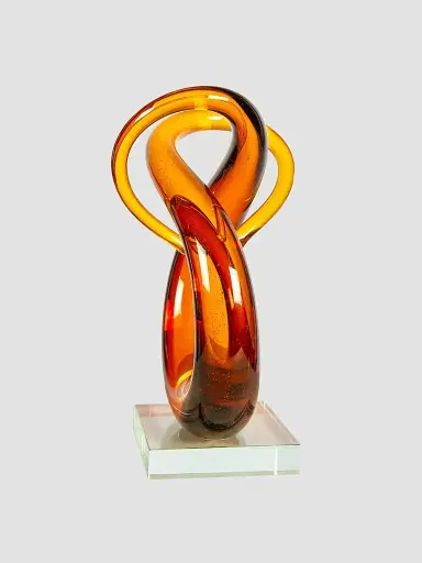 Dale Tiffany Amber Orbit Glass Sculpture | Thumbnail 4 Dale Tiffany Amber Orbit Glass Sculpture | Thumbnail 4