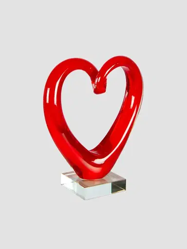 Dale Tiffany Ruby Heart Glass Sculpture | Thumbnail 2 Dale Tiffany Ruby Heart Glass Sculpture | Thumbnail 2