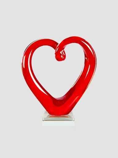 Dale Tiffany Ruby Heart Glass Sculpture | Thumbnail 4 Dale Tiffany Ruby Heart Glass Sculpture | Thumbnail 4