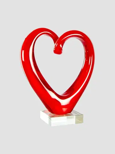 Dale Tiffany Ruby Heart Glass Sculpture | Thumbnail 5 Dale Tiffany Ruby Heart Glass Sculpture | Thumbnail 5