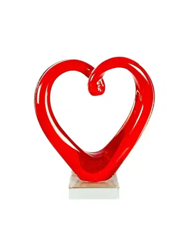 Dale Tiffany Ruby Heart Glass Sculpture | Thumbnail 1 Dale Tiffany Ruby Heart Glass Sculpture | Thumbnail 1