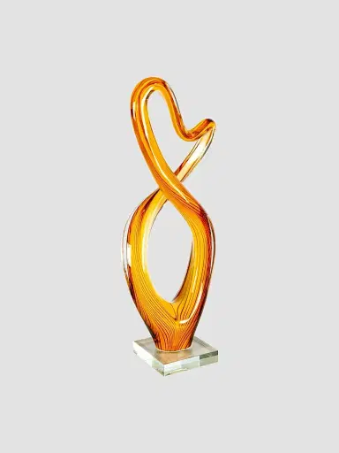 Dale Tiffany Golden Infinity Glass Sculpture | Thumbnail 2 Dale Tiffany Golden Infinity Glass Sculpture | Thumbnail 2