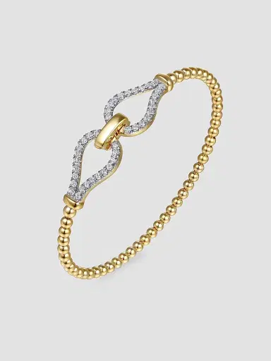 Gabriel & Co Women's Bujukan 14K Yellow & 0.75 TCW Diamond Bangle Bracelet | Thumbnail 3 Gabriel & Co Women's Bujukan 14K Yellow & 0.75 TCW Diamond Bangle Bracelet | Thumbnail 3