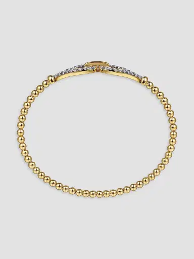 Gabriel & Co Women's Bujukan 14K Yellow & 0.75 TCW Diamond Bangle Bracelet | Thumbnail 4 Gabriel & Co Women's Bujukan 14K Yellow & 0.75 TCW Diamond Bangle Bracelet | Thumbnail 4