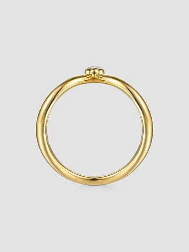 Gabriel & Co Women's Bujukan 14K Yellow & White Gold & 0.15 TCW Diamond Chevron Ring | Thumbnail 5 Gabriel & Co Women's Bujukan 14K Yellow & White Gold & 0.15 TCW Diamond Chevron Ring | Thumbnail 5