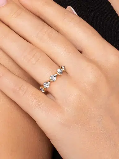 Gabriel & Co Women's Contemporary Buttercup Two-Tone 14K Gold & 0.25 TCW Diamond Stackable Ring | Thumbnail 2 Gabriel & Co Women's Contemporary Buttercup Two-Tone 14K Gold & 0.25 TCW Diamond Stackable Ring | Thumbnail 2