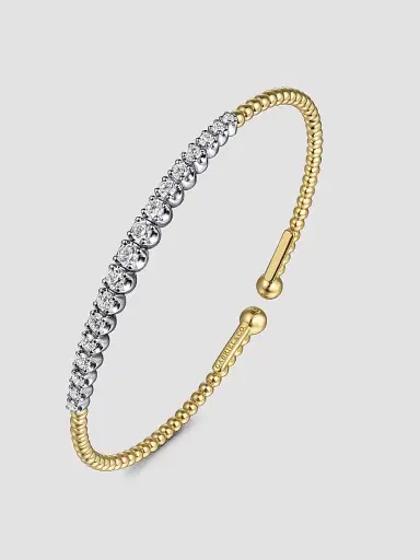 Gabriel & Co Women's Bujukan Buttercup Two-Tone 14K Gold & 0.75 TCW Diamond Beaded Cuff | Thumbnail 3 Gabriel & Co Women's Bujukan Buttercup Two-Tone 14K Gold & 0.75 TCW Diamond Beaded Cuff | Thumbnail 3