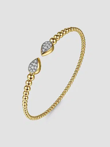 Gabriel & Co Women's Bujukan 14K Yellow Gold & 0.25 TCW Diamond Bangle | Thumbnail 3 Gabriel & Co Women's Bujukan 14K Yellow Gold & 0.25 TCW Diamond Bangle | Thumbnail 3